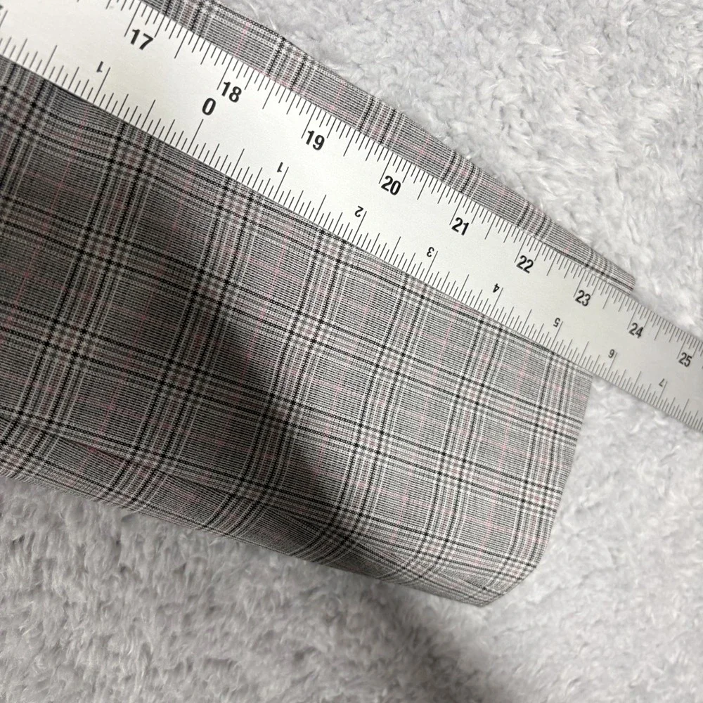 NEW LOFT Versa Plaid Seasonless‎ Stretch Double Breasted Blaze Sz 12 Petite Gray - Picture 7 of 10